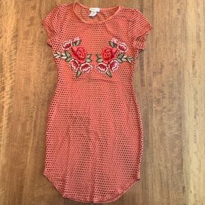 Netted beach cover-up/tunic top